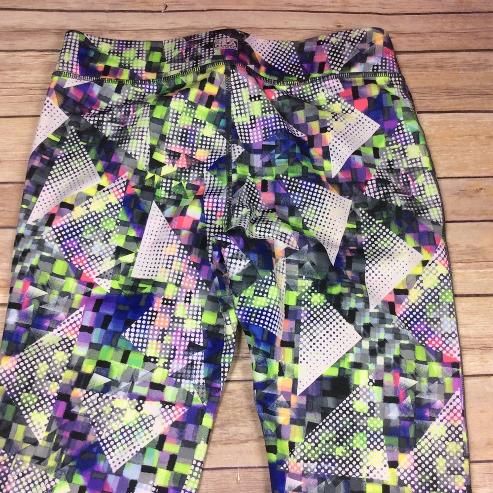 Fila Sport Running MultiColor Geometric Leggings - Picture 6 of 8